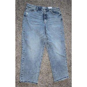 NWT Sonoma 18 Vintage Style Straight Jeans Acid Washed High Rise